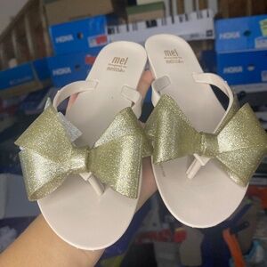 Mel Melisa sandals gold glitter sandals
